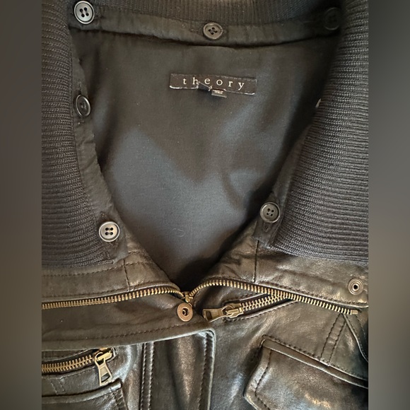 THEORY Leather Jacket - Size Small - Picture 4 of 4